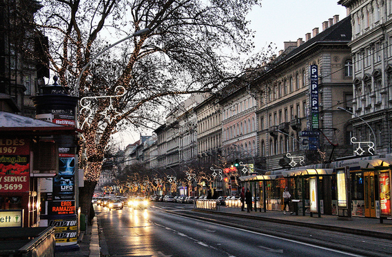 Andrassy Avenue in December