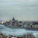 Parliament in winter Budapest