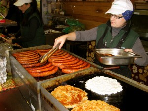 Budapest Christmas Market Foods Sausage