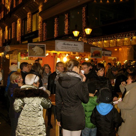 Budapest Christmas Market Foods at Sausage House TopBudapestOrg