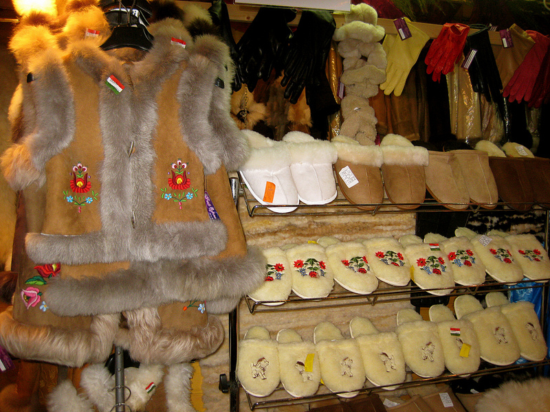 Budapest Christmas Market Sheep Fur Kalocsa Vest TopBudapestOrg