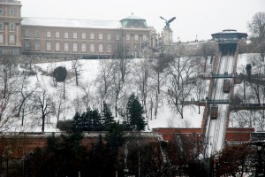 Budapest Buda Castle Hill in Winter Mispahn