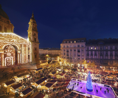 Budapest Christmas Market by Basilica