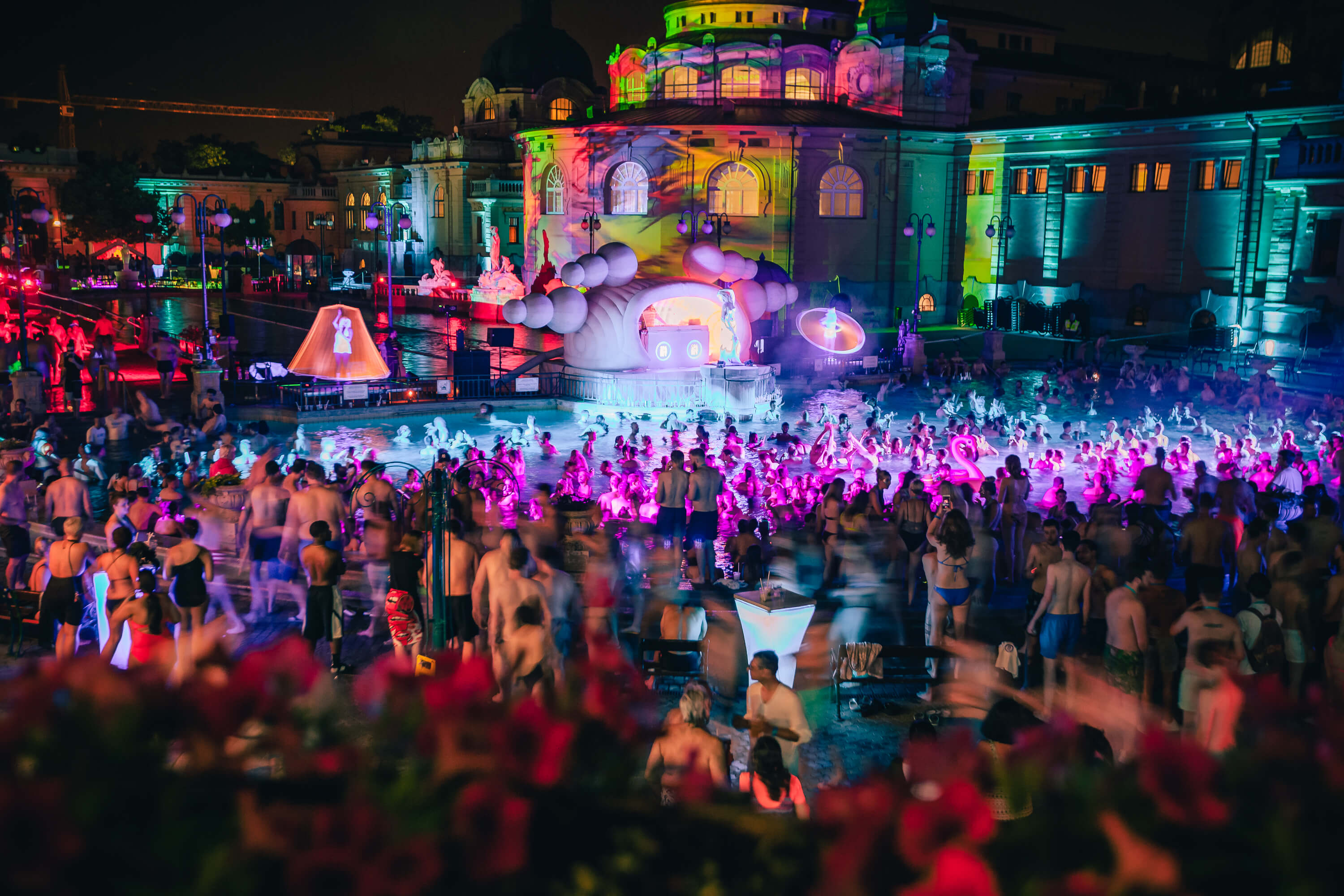 Budapest Szechenyi Bath Party after Christmas holidays