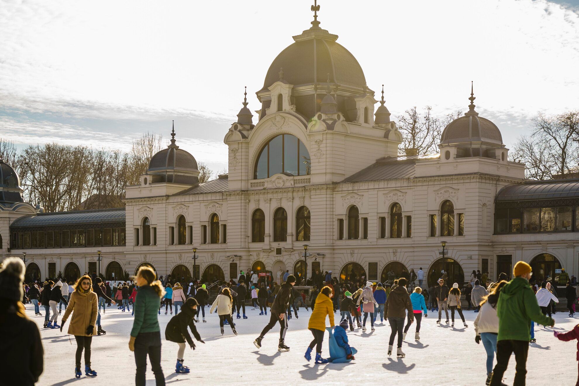 Budapest Ice Rink City Park Palace Christmas Holidays