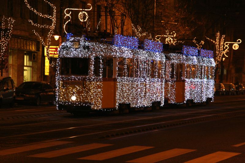 Christmas Streetcar Budapest