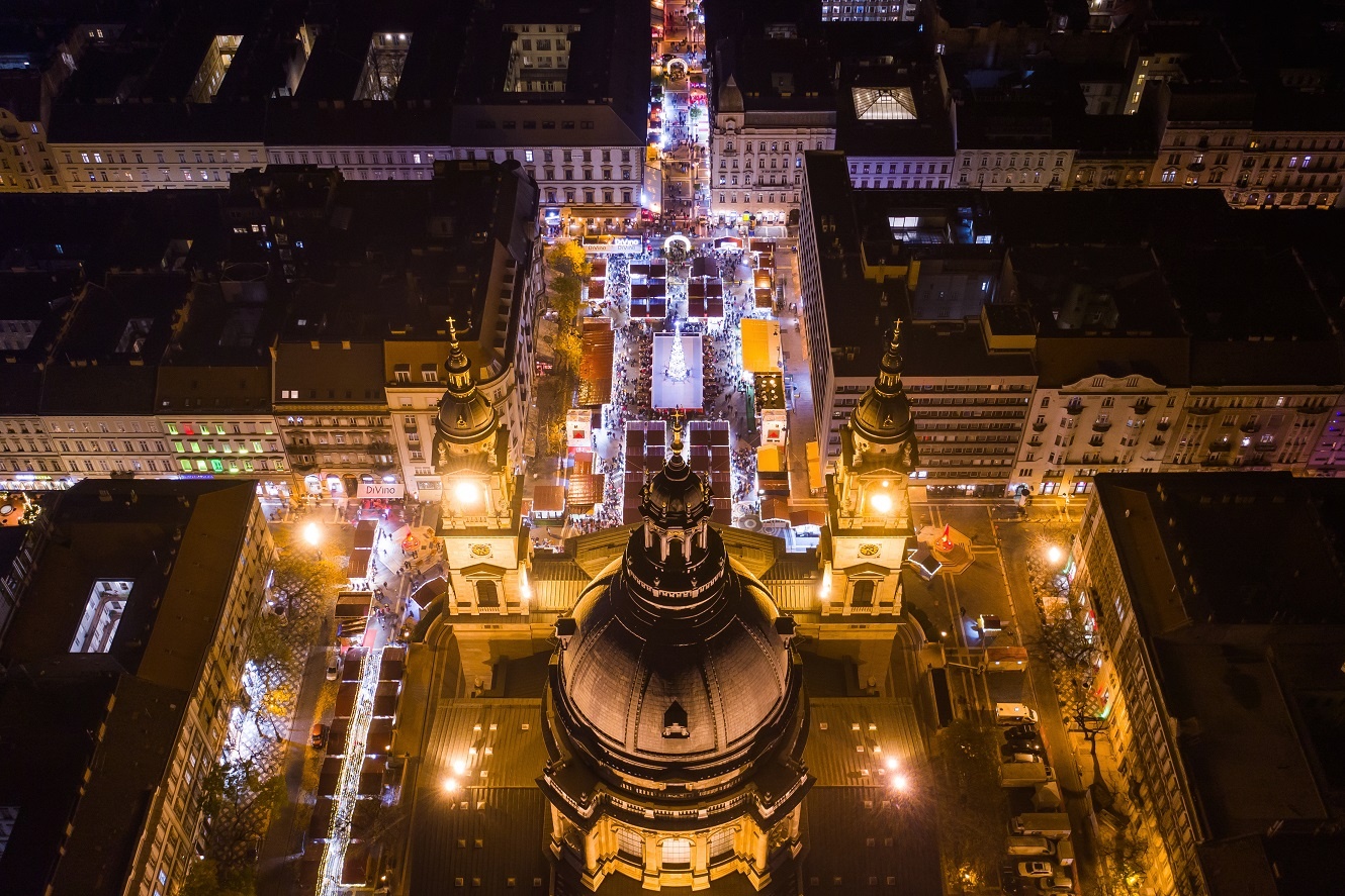 Advent Basilica Christmas Market St Stephens Aerial AB Photo